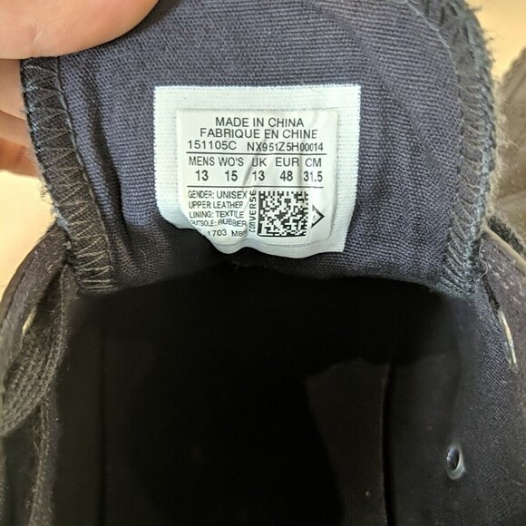 Converse Leather Inked 151105C Mens 13 Navy Blue Low Top Sneaker Shoe OX CTAS - Picture 12 of 12